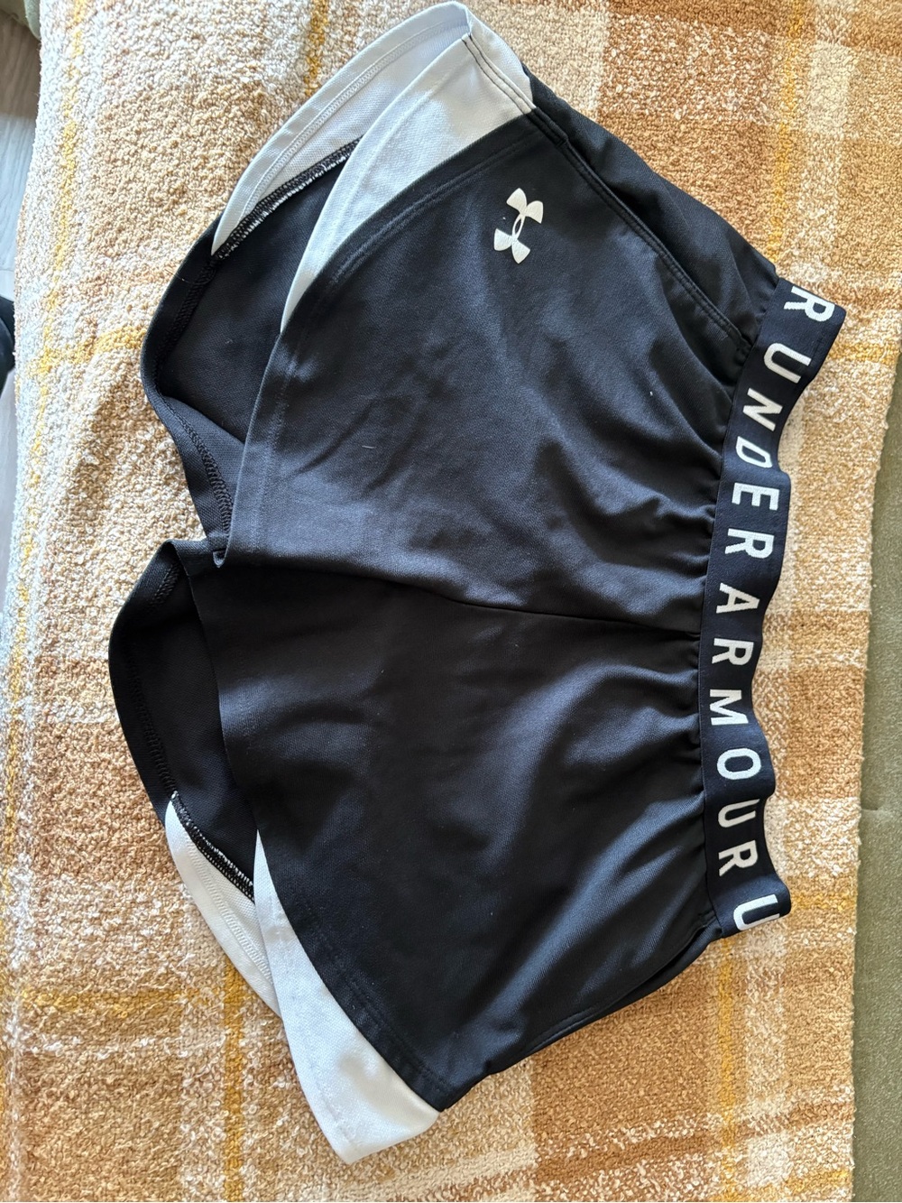 Under Armour Black Women's Athletic Shorts with Branded Waistband